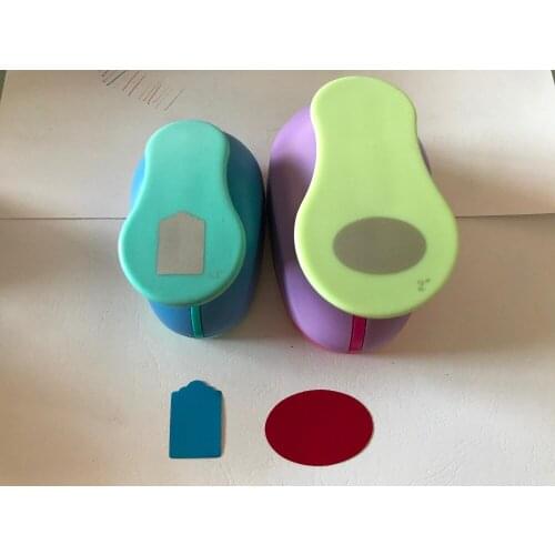 Free shipping 1pc 1.5 inch hang tag EVA hole punch and 1pc 2 inch oval paper puncher scrapbooking punches craft punch for DIY