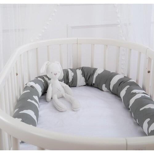 200cm Baby Bed Bumpers Childrens Room Crib Bed Lathe Surrounding Safety Crash Barrier Bed Long Strip Pillow Protection Bedding