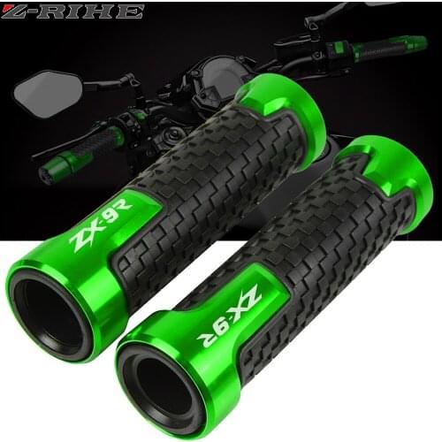 For Kawasaki ZX9R ZX-9R 1998 1999 2000 2001 2002 2003 Motorcycle Hand Grips 7/8" 22mm CNC Aluminum Rubber Gel Handle Grip ZX 9R