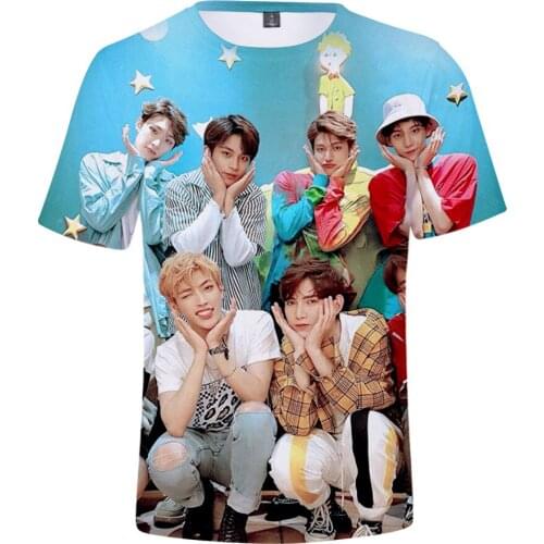 Aikooki New ATEEZ 3D T shirt Men/women Summer Fashion Casual Hip Hop T Shirt Harajuku Short Sleeves ATEEZ Mens T-Shirt