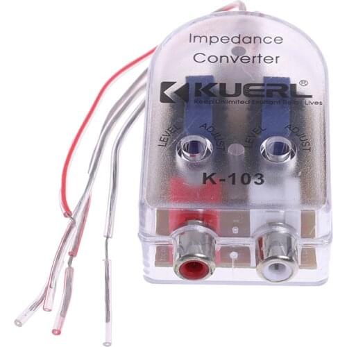 Hot Sale Car Radio Speaker High To Low RCA Line Audio Impedance Converter Vehicle Amplifier Converter Car Styling New