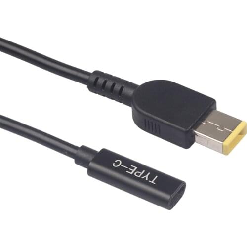 Type-c female square mouth male notebook power adapter cable suitable for Lenovo THINKPAD