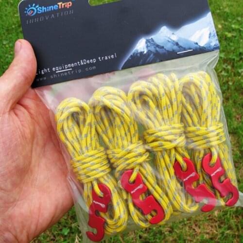 Camouflage 4m Reflective Sun Shelter Wind Ropes With Buckles Outdoor Survival Camping Hiking Tent Rope Parachute Cord Lanyard