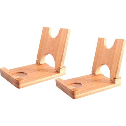 Multi-Purpose Pot Stand Bamboo Folding Multi-Purpose Pot Stand Vertical Kitchen Supplies Storage Rack,2 Pack