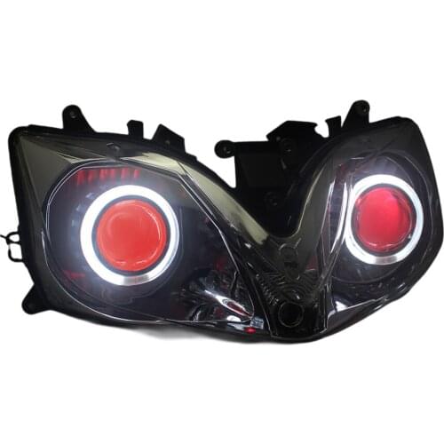 Motorcycle Headlight Assembly HID Projector Head Lamp LED White Angel Eyes Red Demon Eyes Lamp For Honda CBR 600 F4i 2001-2007