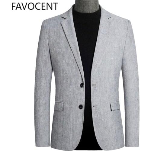 2021 New Suit Jacket Mens Fashion Tops Slim Handsome Spring Autumn Male Suits Coat British Casual Mens White Blazer Jacket Solid