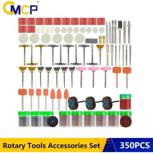 CMCP Rotary Tools Accessories Set 350pcs Abrasive Tools Set For Dremel Rotary Tools Sanding Polishing Grinding Cutting Tool