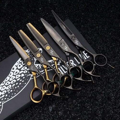 6 Professional Hair Salon Structure Scissors Set Cutting Barber Haircut Thinning Shear Scissors Hairdressing Hair Tools Scissors