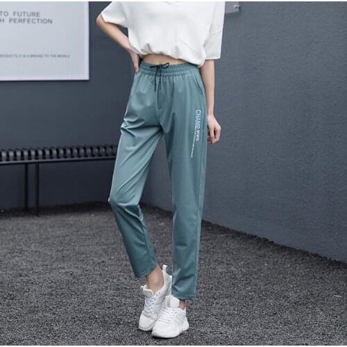 New Sports pants womens loose breathable quick-drying pants slimming fitness running pants