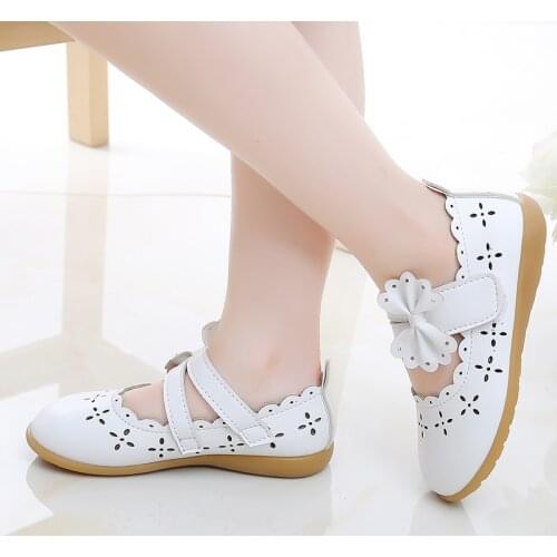 SLYXSH Baby Girls PU leather shoes white pink rose Sparkle Party Ballerina Flats Little Kid bow Show Princess Dress Shoes