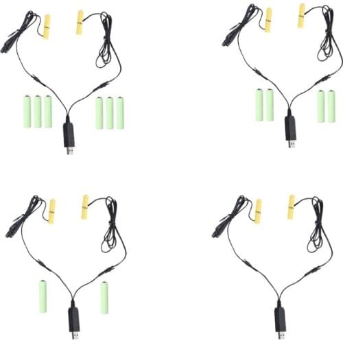 Battery to Electric AAA Converter Convert Any 1-4pcs Dual AAA Battery Powered Clock Toys Lamps Device to USB Electric