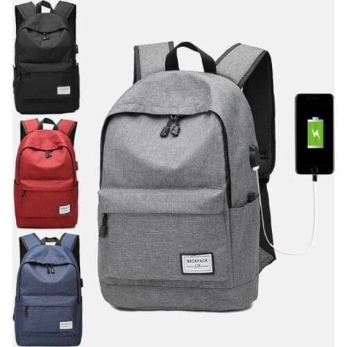 2020 new men women backpack teen laptop schoolbag USB charge multifunctional leisure backpack Unisex college student travel bag