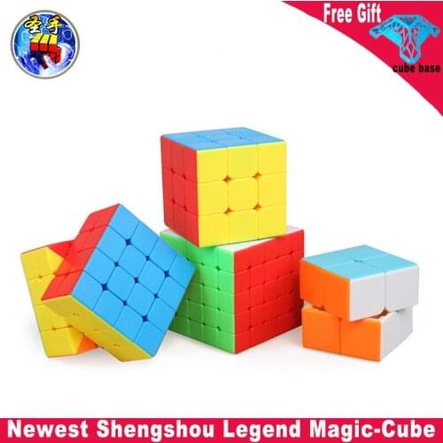 Shengshou Legend Magic Cube 2x2 3x3 4x4 5x5 Stickerless SengSo Magic Cube Game Professional Puzzle Smooth Magicos Cubos Toy