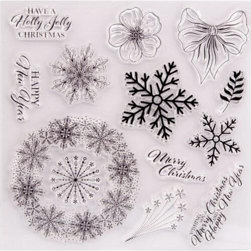YINISE Silicone Clear Stamps CUTTING DIES For Scrapbooking STENCIL CHRISTMAS DIY PAPER Album Cards MAKING CRAFT RUBBER Stamp