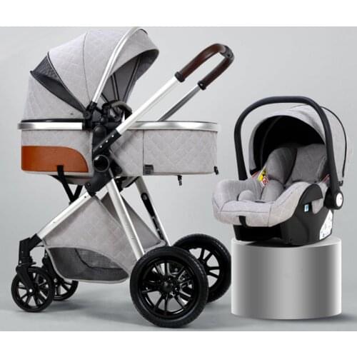 High Landscape Stroller Newborn Baby Stroller Can Sit, Lie Down, Lightweight Shock-absorbing Stroller Baby Car Trolley