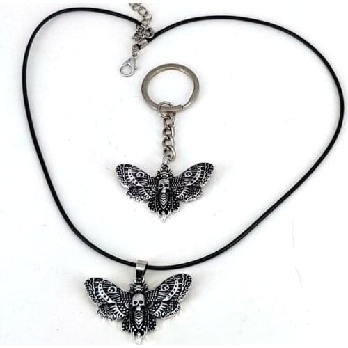 1pcs Dead Head Skull Moth pendant necklace rebirth meaning necklaces gift for women