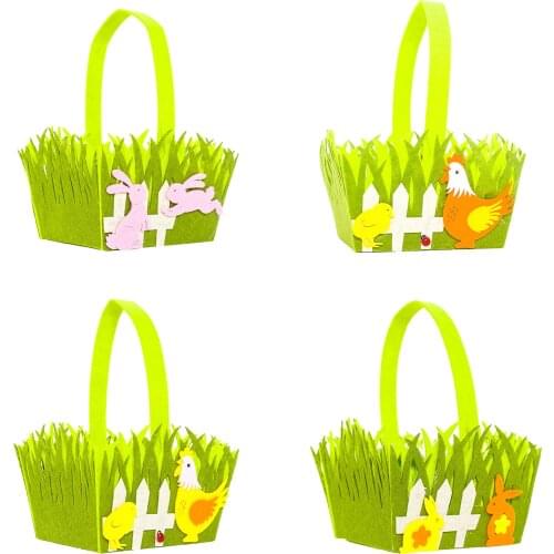 2021 Easter Basket Creative Childrens Non-woven Fabric Candy Egg Storage Basket Decoration Gift