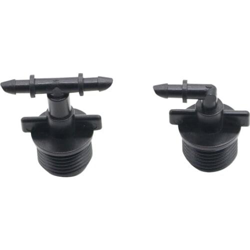 4mm Interface Threaded Connector 1/2" Male Thread to 4/7mm hose Interface Elbow Tee Coupling Adapter Irrigation Connector 50Pcs