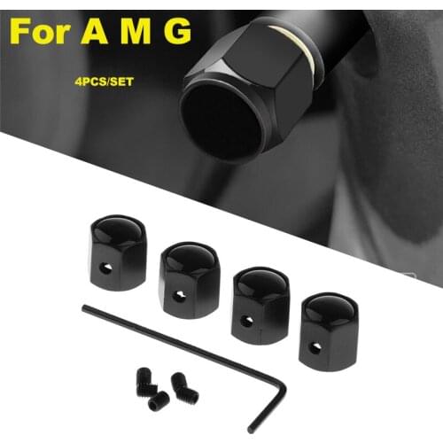 4Pcs/Set Tire Stem Air Valve Cap Dust Cover Car Styling Full Black Car Wheel Rim Tire Accessory Anti-theft Tyre valves