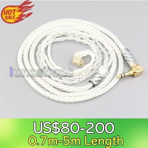 LN006773 99% Pure Silver 8 Core Earphone Cable For Fitear To Go! 334 private c435 mh334 Jaben 111(F111) MH333 223 22