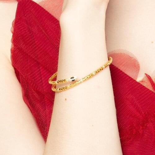 925 Silver Fine Jewelry 3A CZ Cubic Zirconia Sexy Snake Punk Cuff Bangle Open Bracelet for Women Party Gifts