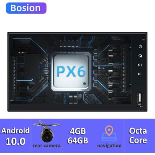 Bosion android 10.0 car radio dvd bluetooth GPS Navigation wifi Stereo video Universal Car Multimedia Player Audio PX6 4GB 64GB