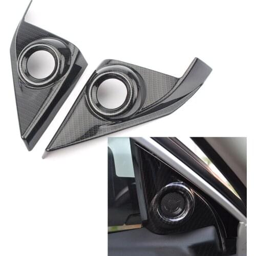 Auto Car Carbon Fiber Style Door Speaker Cover A-Pillar Interior Trim for Honda Civic 10th Sedan Coupe 2016 2017 /Hatchback 2017