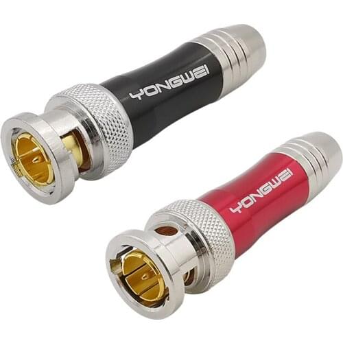 BNC Male Plug Video Cable HD SDI Connector 75-5BNC Soldering Head Monitoring Video Cable Coaxial Copper Core Gold-plated