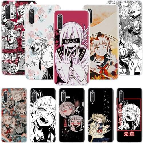 Anime Himiko Toga Waifu Phone Case For Xiaomi Mi Note 10 11 9 8 10T 9T CC9 A1 A2 A3 5X 6X Pocophone F1 X3 F2 Pro Lite Coque Cove