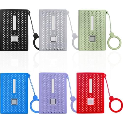 Storage Travel Case Silicone Protective Cover for Samsung T7 Press Portable SSD External Solid State Drives