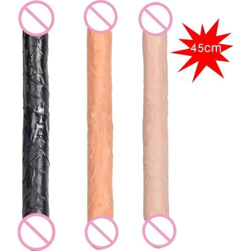 45Cm Long Dildo Double Horse Dildo Sex Toys For Woman Realistic Penis Vagina Stimulator Female Masturbation Sex Products