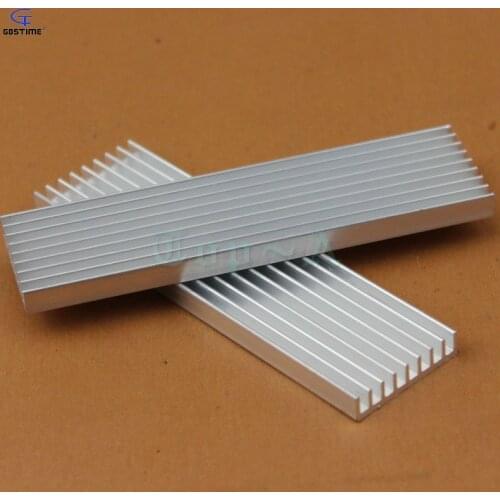 Gdstime 10pcs Good Quality DIY Heatsink 100x28x6mm Cooling Cooler Radiator 100mm x 28mm x 6mm Aluminum Heat sink for LED