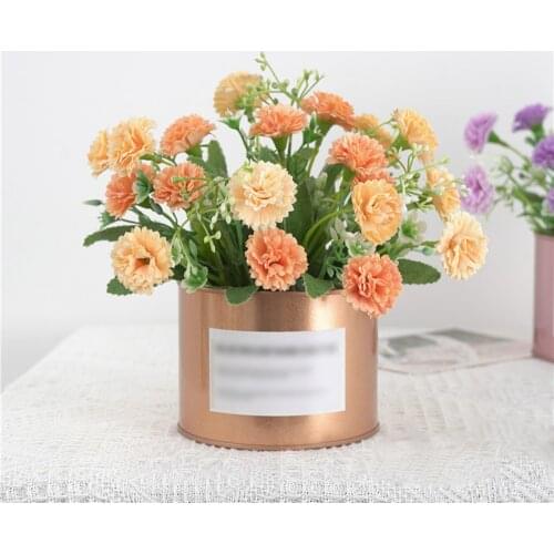 Simulation Plant Potted European Style Silk Flower Floral Tabletop Decoration Wedding Small Ornaments