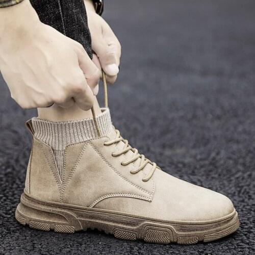 Men winter Boots plush Warm Fur High Quality Split Leather Footwear lace up Fashion snow boots Comfortable Men Ankle Boots