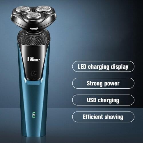 New Three-Head Electric Shaver With LED Charging Display And Multi-Function Beard Knife Mens Electric Razor