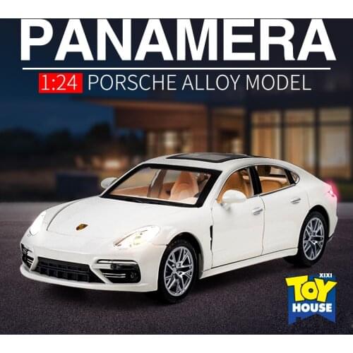 New Simulation 1:24 Porsche Palamela Alloy Car Model Car Interior Decoration Sound And Light Pull Back Boy Toy Car Birthday Gift