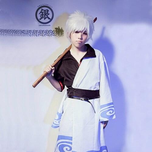 New Arrival Anime Gintama Cosplay Costumes Gin Tama Silver Soul Yorinuki Gintama-san Sakata Gintoki Cosplay Costumes