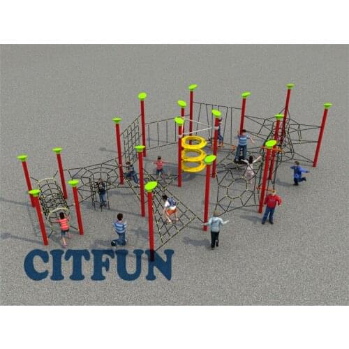 New design children paradise rope climb playground, kids rope structure playground OP16-258D