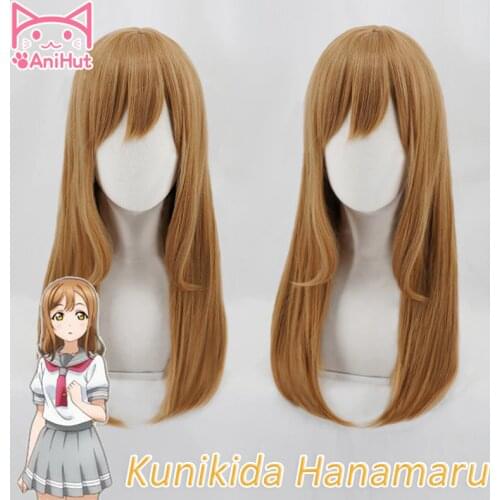 【AniHut】Kunikida Hanamaru Wig Love Live Sunshine Cosplay Wig Blonde 60cm Synthetic Hair Kunikida Hanamaru Cosplay Hair LoveLive