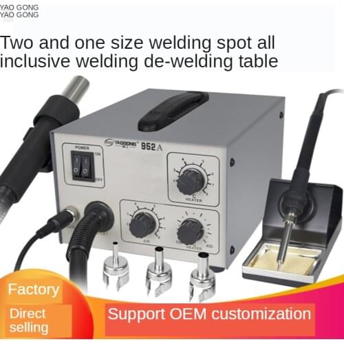 YAOGONG 952A Soldering Station Hot Air Gun Rework Station Electric Soldering Iron Digital For Phone PCB IC SMD BGA Welding