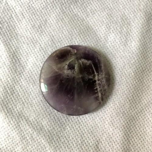 Wholesale 1pcs Natural Amethysts Bead Gem Stone Crystal Pendant 35mm Round Shape