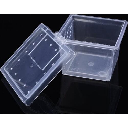 6.8*4.5*5.5cm Transparent Spider Feed Living Box Plastic Insect Box Reptile Cultivate Container Scorpion Terrarium Habitat