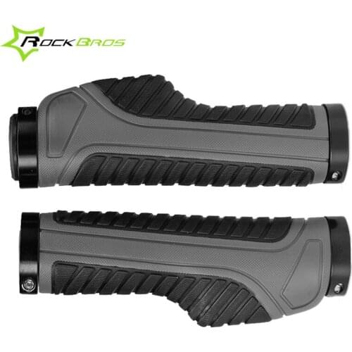 Rockbros Mountain Bike Grips Rubber Anti-skid Lock On Bicycle Handlebar Handle Bar Grips Cycling Grips Accessories 3 Colors