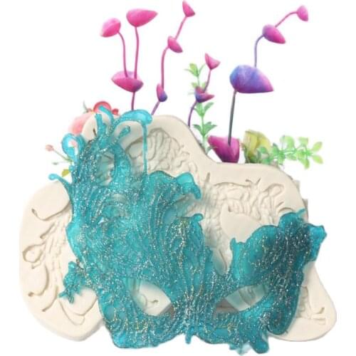 Girl Prom Mask Texture Silicone Mold For Fondant Chocolate Epoxy Sugarcraft Mould Pastry Cup Cake Decorating Kitchen Accessories