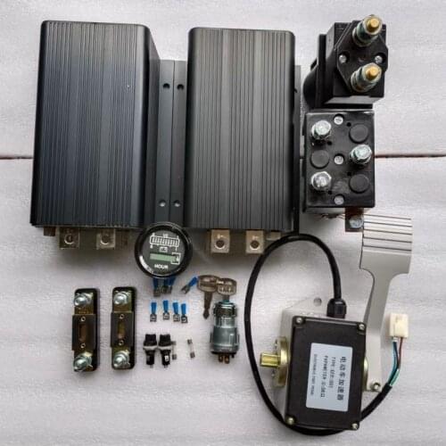 CURTIS 1205M-5601 +1253-4804 48V HYDRAULIC PUMP CONTROLLER ACCESSORY PACKS WITH CONTACTOR METER THROTTLE FUSE ELECTRIC FORKLIFT