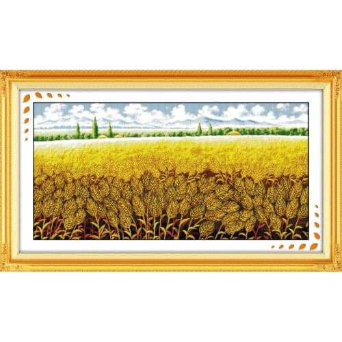 Everlasting Love Harvest Chinese Cross Stitch Kits Ecological Cotton Stamped Printed 11 14 CT DIY Christmas Decorations For Home