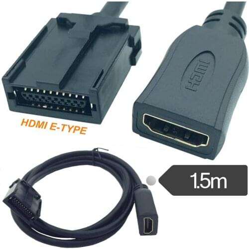 HDMI 1.4 Type E Male to Type A Female Video Audio Cable Automotive Connection System Grade Connector