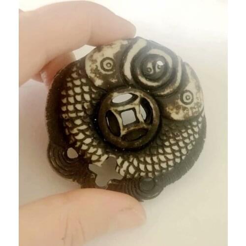 YQTDMY 12 pcs Tibet Double Fish Car Key Buckle Novel Originality Keychains