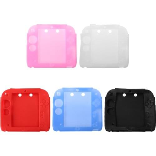 Protective Cover Case Shell Soft Silicone Skin Anti-Slip Shockproof Accessories for Nintendo 2DS Game Player Handheld T84D