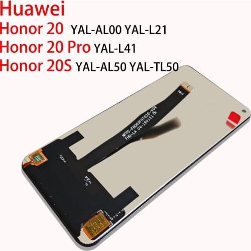 Original Display For Huawei Honor 20 LCD Touch Screen Digitizer 20S YAL-L21 YAL-L41 YAL-AL10 For Huawei Honor 20 Pro LCD Screen